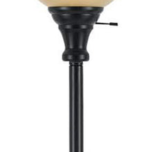 Load image into Gallery viewer, 71" Torchiere Floor Lamp With Beige Frosted Glass Dome Shade - Bronze
