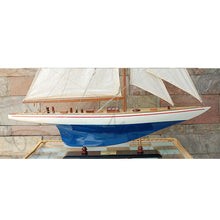 Load image into Gallery viewer, Hand Painted Model Boat (624671) - Blue / Beige
