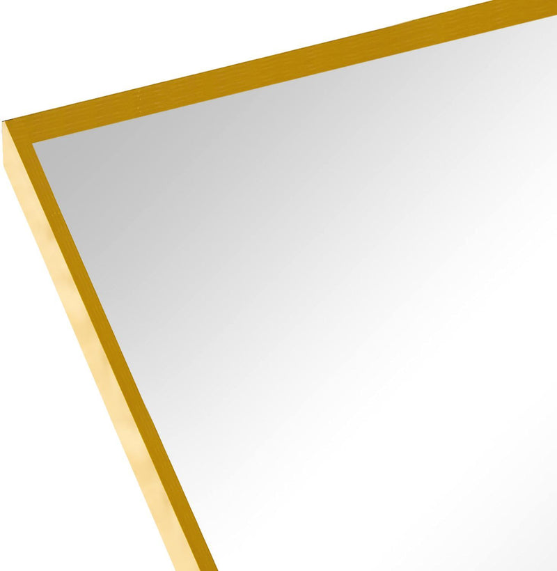 Aluminum Arch Framed Bathroom Vanity Mirror (756075) - Gold