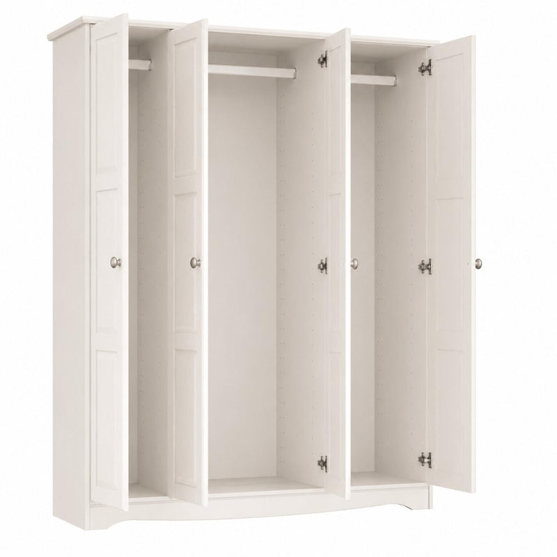 Solid Wood Four Door Combo Dresser (765063) - White