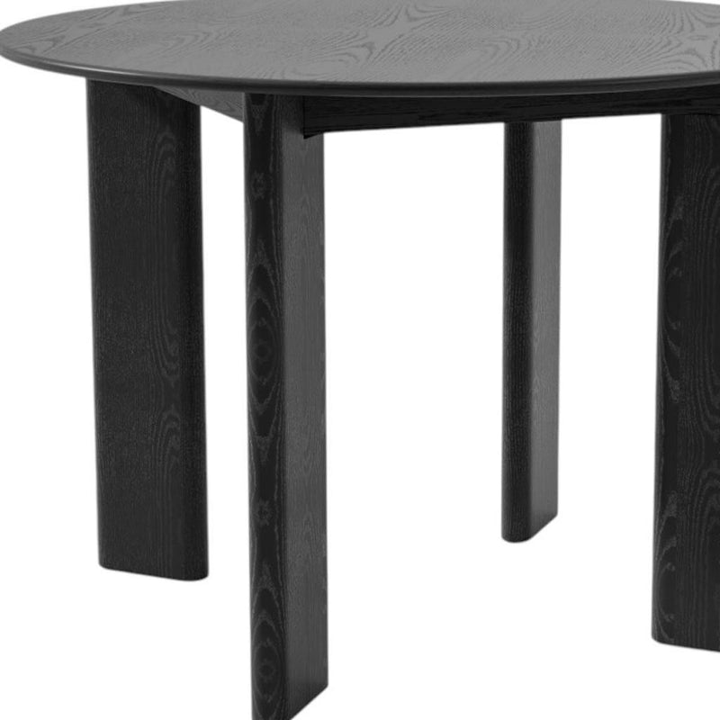 Solid Wood Rounded Bar Table (712203) - Black