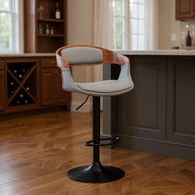 Load image into Gallery viewer, 43" Swivel Low Back Adjustable Height Bar Chair - Gray / Black
