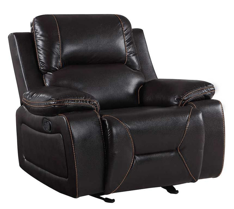 Microsuede Manual Gliding Recliner (329441) - Brown