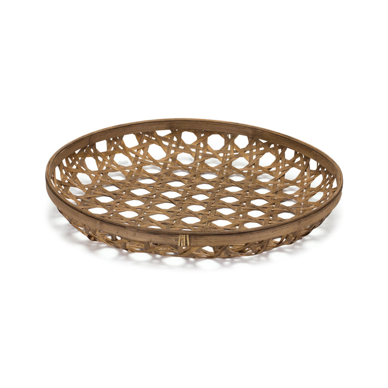 22" Round Bamboo Vanity Tray - Brown