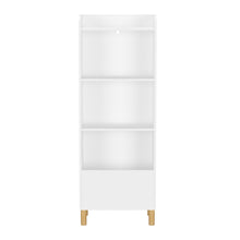 Load image into Gallery viewer, 4 Tier Bookcase, Book Display With Safety Restraint, Storage Cabinet For Playroom - White
