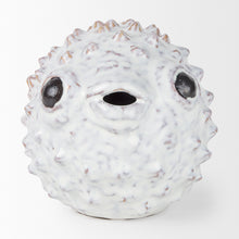 Load image into Gallery viewer, Puffer Fish Tabletop Sculpture - White
