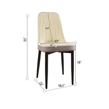 Load image into Gallery viewer, Modern Dining Chair With Cushions And Metal Legs
