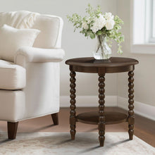 Load image into Gallery viewer, Philippe - Round End Table With Shelf - Brown
