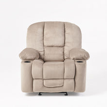 Load image into Gallery viewer, Luxurious Manual Recliner Chair With Skin-Friendly Fabric And Dual Cup Holders
