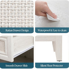 Load image into Gallery viewer, Nightstands With 2 Drawers, Bedside Tables For Small Spaces (Set of 2) - White
