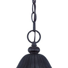 Load image into Gallery viewer, Three Light Leaf Detail Hanging Light - Matte Black
