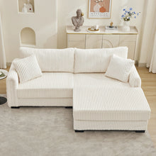 Load image into Gallery viewer, 2 Seater L Shaped Chaise Sofa With Reversible Cushion, USB - C Charging Port, Storage Pocket, Convertible Left / Right Design
