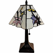 Load image into Gallery viewer, Candlestick Table Lamp With Ivory And Red Birds Novelty Shade - Dark Brown
