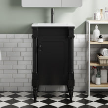 Load image into Gallery viewer, Bathroom Vanity With Sink, Storage Cabinet With Door, Drop In Sink, Compact Freestanding Design
