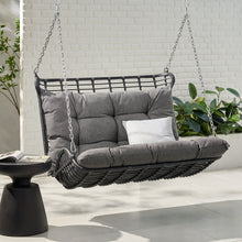 Load image into Gallery viewer, Arruda - Outdoor Wicker Porch Swing With Cushions

