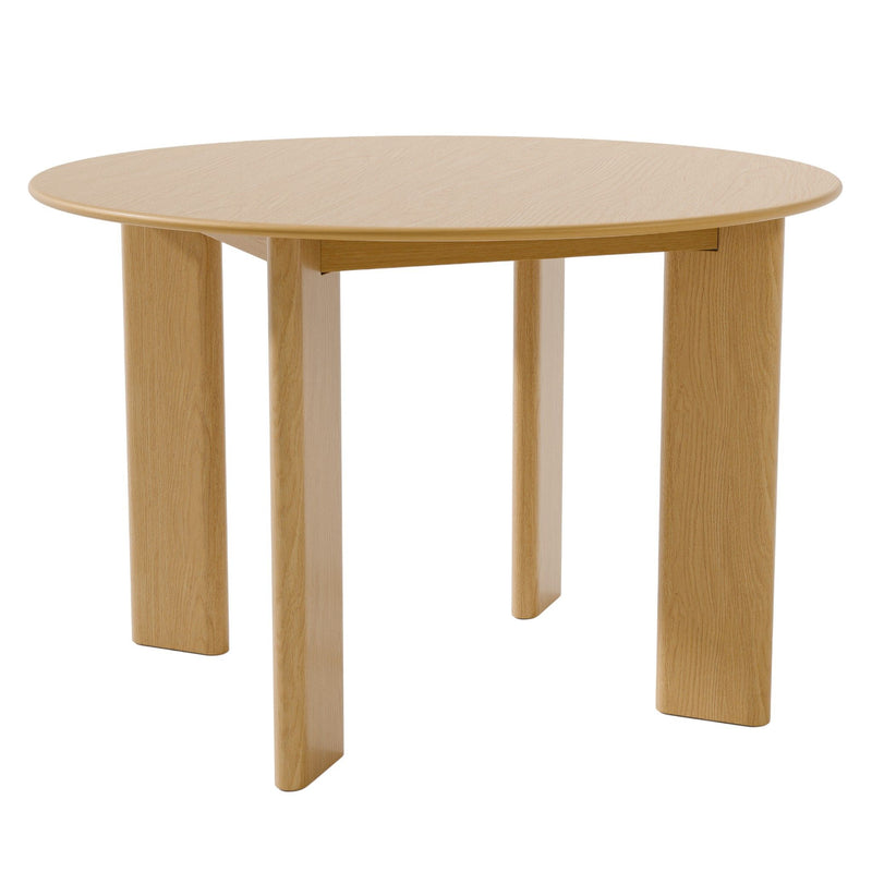 45" Solid Wood Round Top Dining Table - Beige