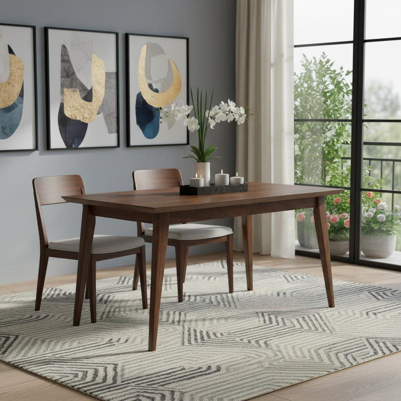 66" Wood Butterfly Leaf Extendable Dining Table - Walnut