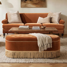 Load image into Gallery viewer, Melinda - Oval Tufted Bullion Fringe Storage Bench
