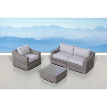 Load image into Gallery viewer, Outdoor Wicker Conversation Set With Cushions, All Weather
