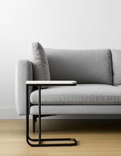 Load image into Gallery viewer, 23" Marble And Metal End Table - Black And White
