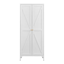 Load image into Gallery viewer, Adjustable 2 Door Kitchen Pantry Cabinet With Striped Design
