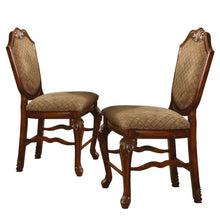 Load image into Gallery viewer, Fabric And Solid Wood Counter Height Bar Chairs (Set of 2) - Beige / Brown
