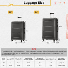 Load image into Gallery viewer, 2 Piece Luggage Set With Bags Expanable Spinner Wheels ABS Lightweight Suitcase With Tsa Lock 20" / 24"
