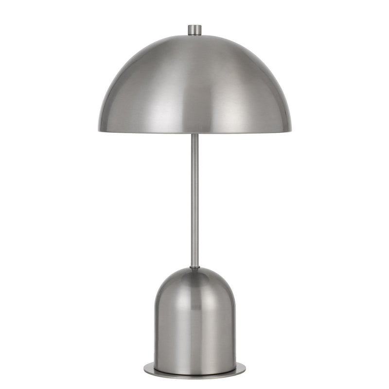 Metal Desk Table Lamp With Nickel Dome Shade - Nickel