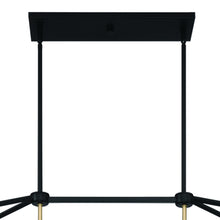 Load image into Gallery viewer, 20" Candle Style Six Light Metal Dimmable Chandelier - Black / Gold
