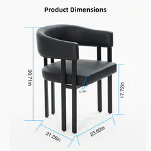 Load image into Gallery viewer, Modern Dining Upholstered Barrel Chair With Curved Back And Armrests
