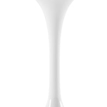 Load image into Gallery viewer, 32" Rounded Fiberglass And Metal Pedestal Base Dining Table - White
