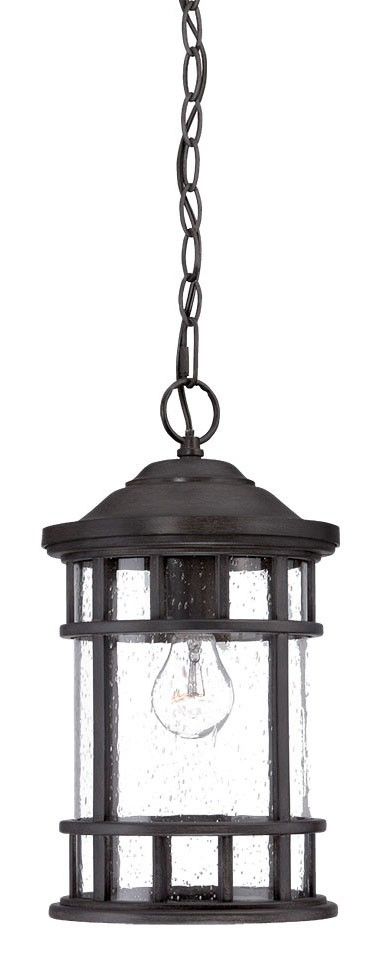 Lantern Seeded Dimmable Chandelier With Clear Shades - Black