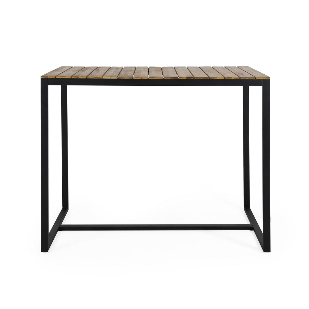 Ernesto - Outdoor Industrial Acacia Wood Bar Table