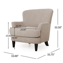 Load image into Gallery viewer, Melodique - Boucle Fabric Upholstered Club Chair With Tapered Legs
