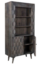 Load image into Gallery viewer, Three Tier Bookcase With Two Doors - Gray
