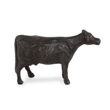 Load image into Gallery viewer, Cow Figurine - Black / Rust
