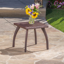 Load image into Gallery viewer, Luminant - Outdoor Side Table With Iron Frame - Brown
