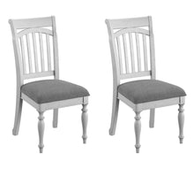 Load image into Gallery viewer, Slat Back Dining Chairs (Set of 2) - Gray
