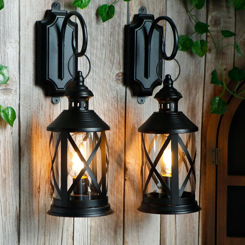 Novelty Battery Powered Desk Lamps With Novelty Shades (Set of 2) - Black