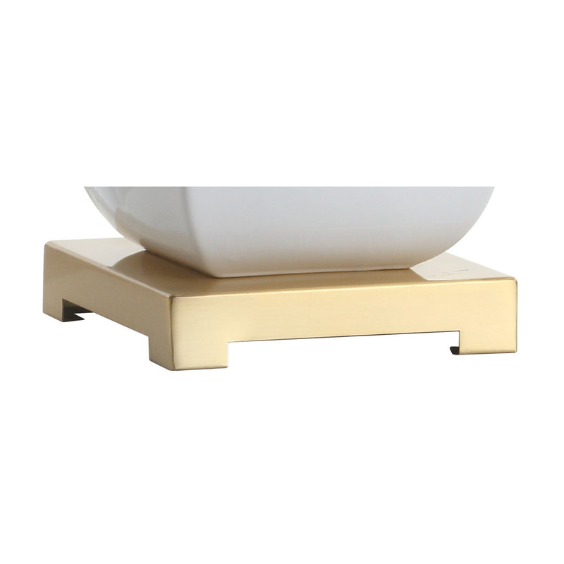 26" Novelty Table Lamp LED With Globe Shade - White