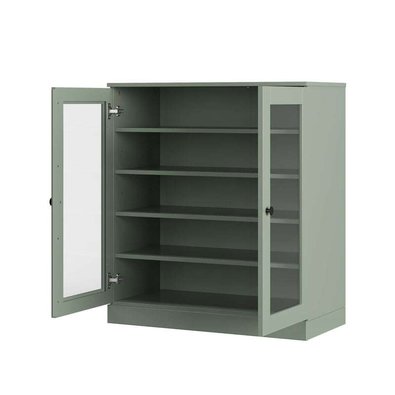 Twenty Pair Solid Woodshoe Storage Cabinet (752338) - Sage