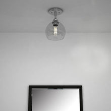 Load image into Gallery viewer, Shaded Metal Dimmable Flush Chandelier With Shades - Nickel
