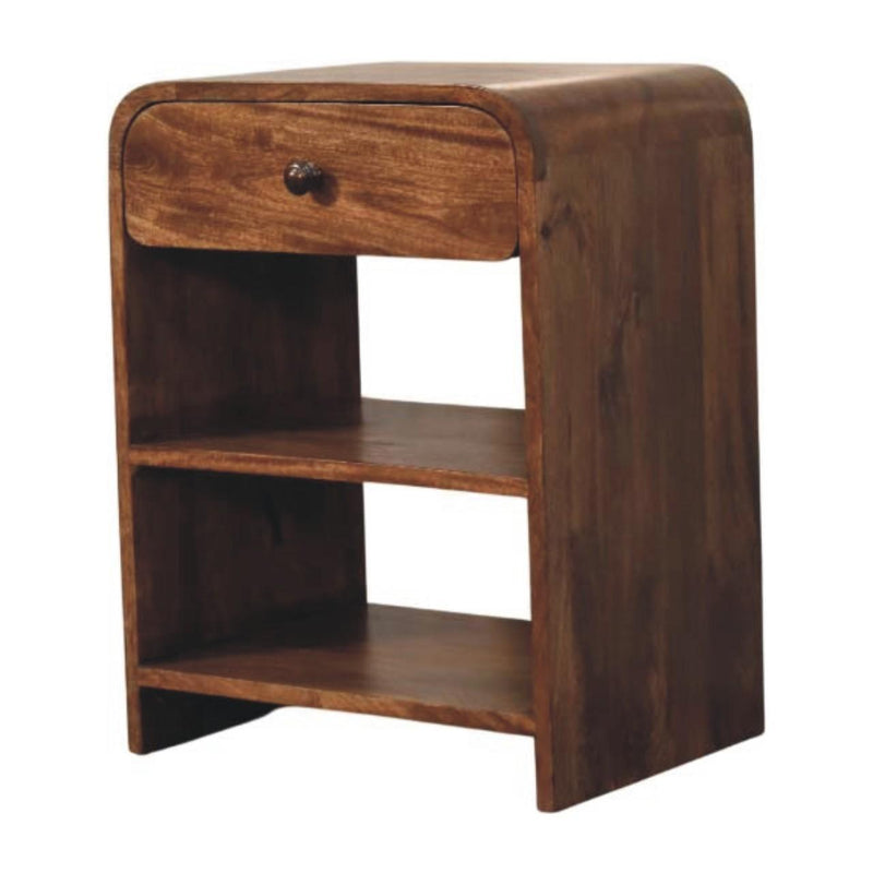 Solid Wood One Drawer Nightstand (738450) - Brown