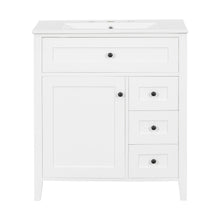 Load image into Gallery viewer, Bathroom Vanity With Sink, 3 Drawers And Adjustable Shelf
