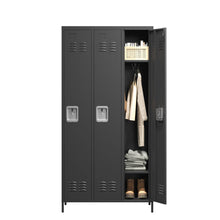 Load image into Gallery viewer, Storage Locker Cabinet With Locks For Employees, Home Gym Office School Garage - Black
