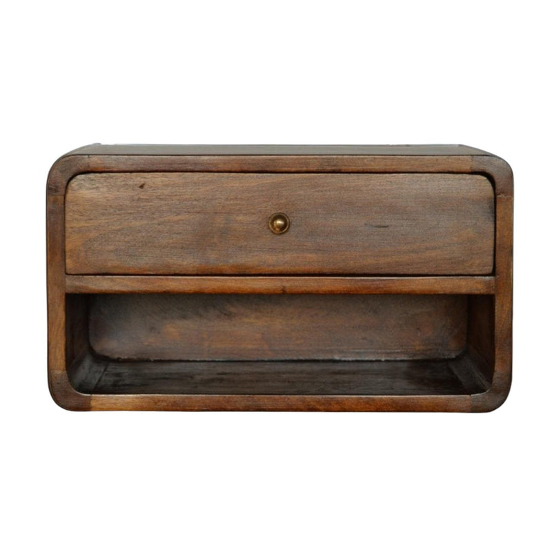 18" One Drawer Floating Nightstand - Chestnut
