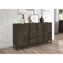 Load image into Gallery viewer, Glenmoor - 3 Drawer Server With 2 Cabinets - Dark Gray
