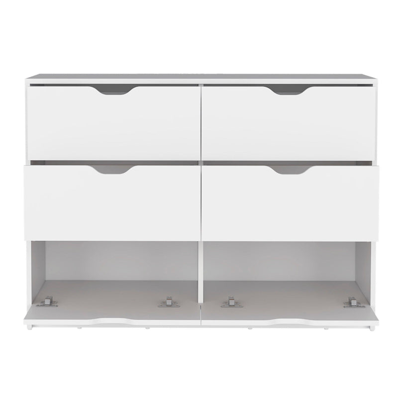 42" Six Drawer Double Dresser - White
