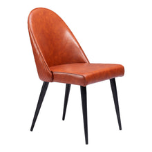 Load image into Gallery viewer, Upholstered Faux Leather Dining Side Chairs (Set of 2) - Brown
