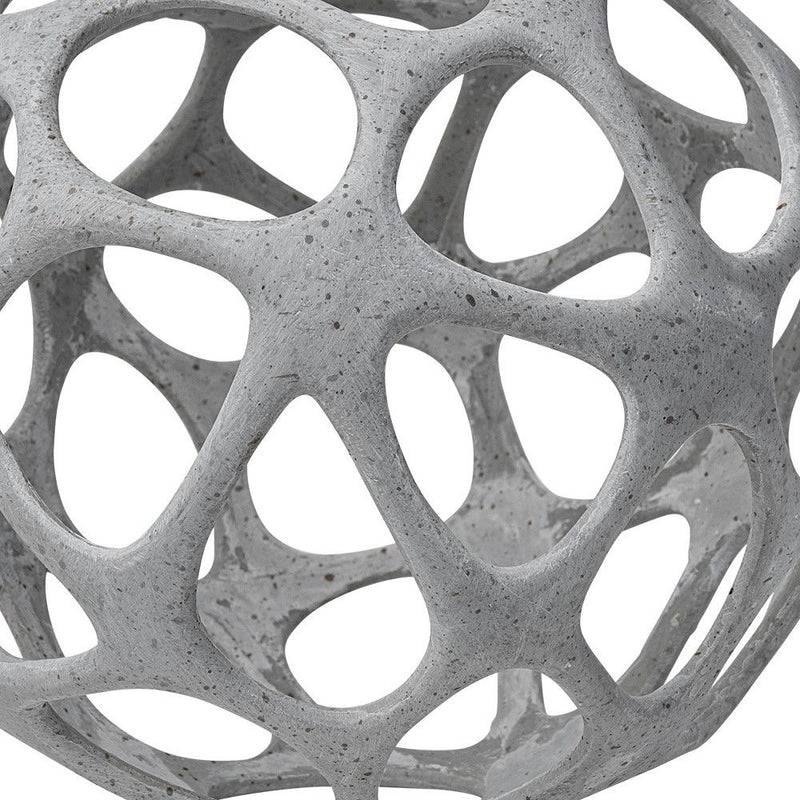 Hollow Orb Sculpture - Light Gray